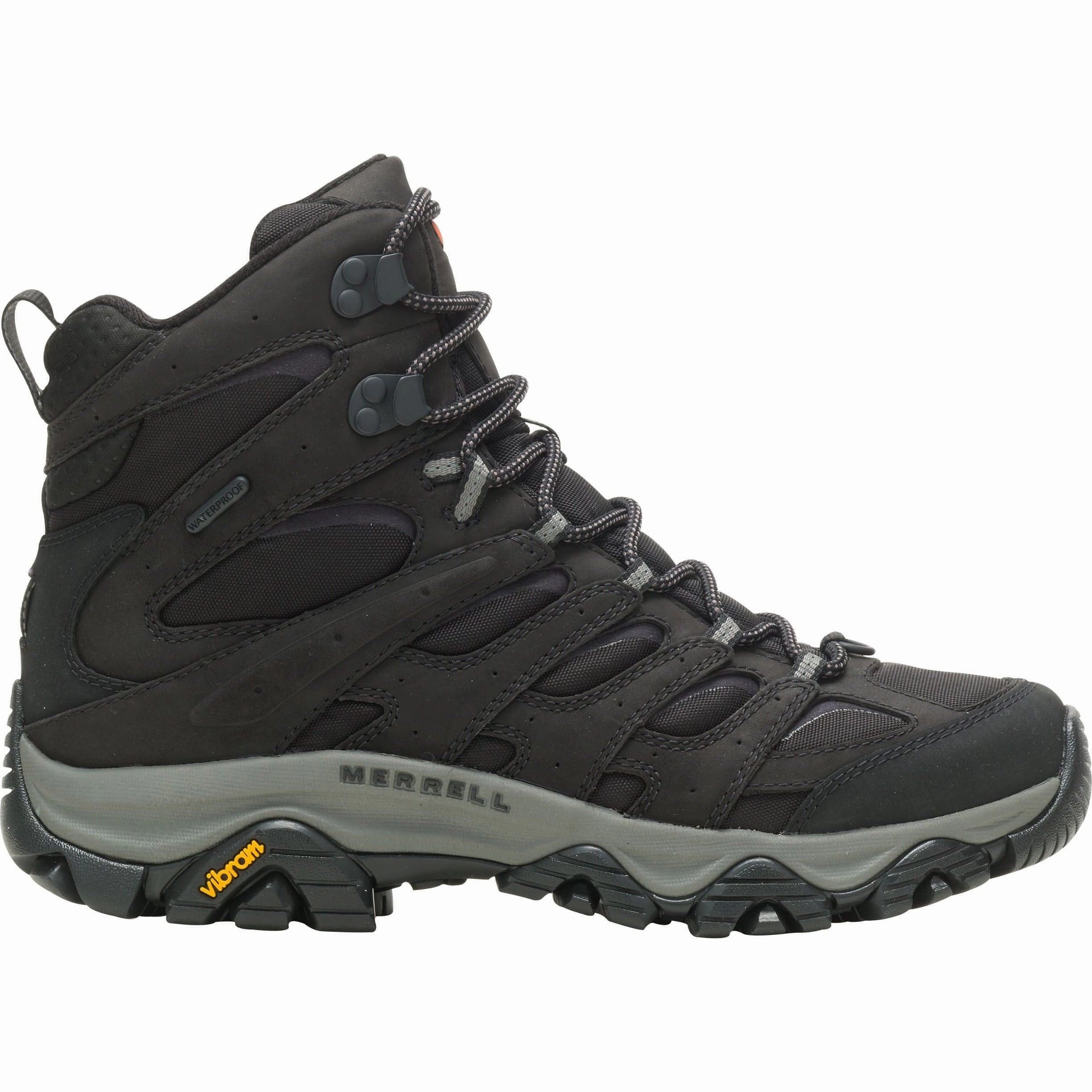 Merrell Moab 3 Apex Mid Waterproof Mens Walking Boots - Black Trail Ready Gear Quick Dry Boot
