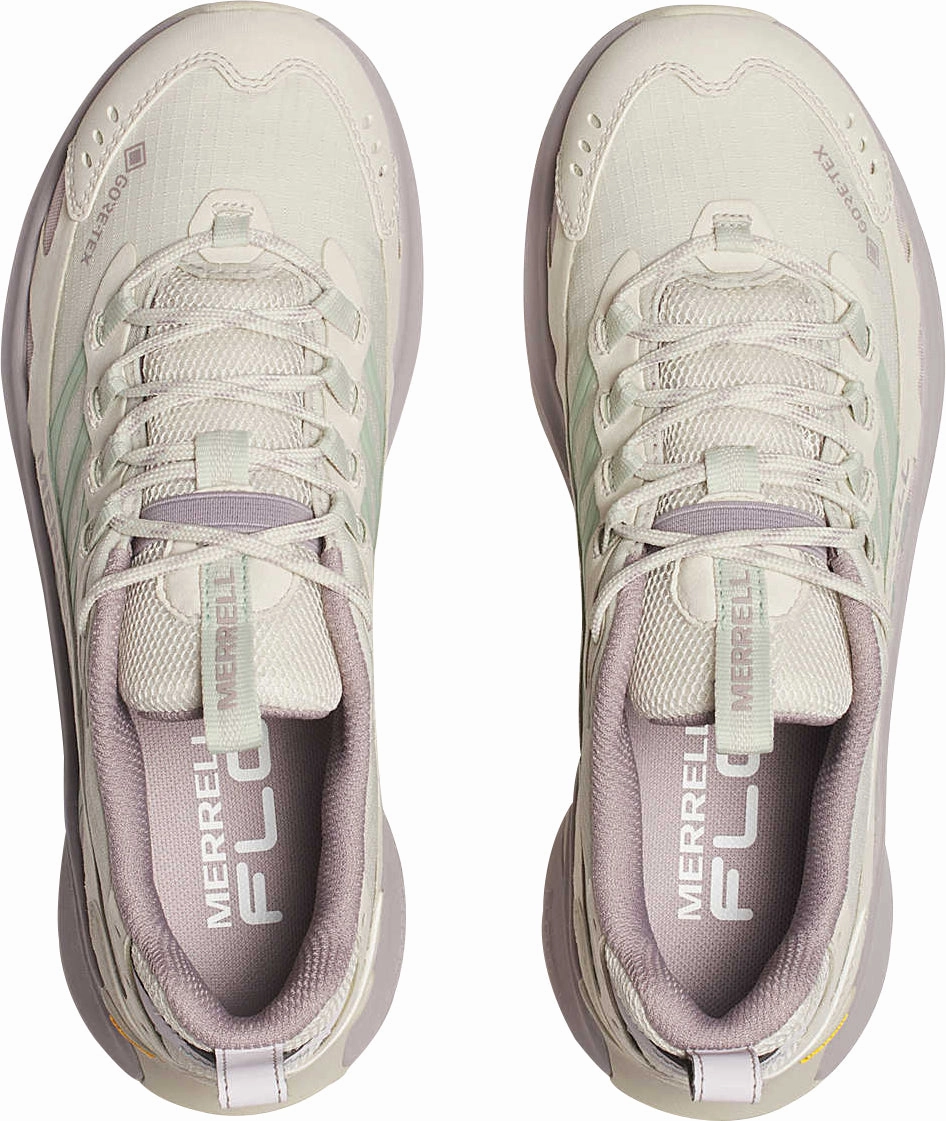 running in a road race shoes Dynamic Foot Lockdown Merrell Moab Speed 2 GORE-TEX Womens Walking Shoes - Cream