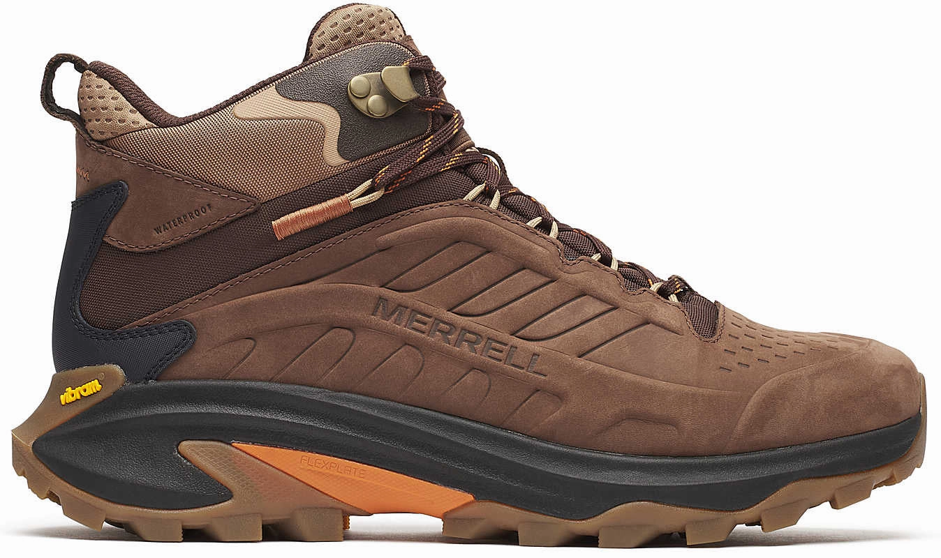 Easy - entry Merrell Moab Speed 2 Leather Mid Waterproof Mens Walking Boots - Brown