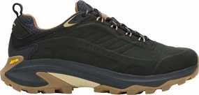 Aerobic Performance Tuned Merrell Moab Speed 2 Leather Waterproof Mens Walking Shoes - Black