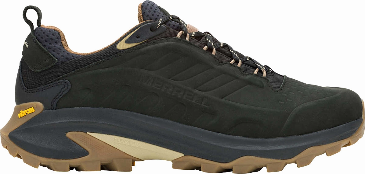 Aerobic Performance Tuned Merrell Moab Speed 2 Leather Waterproof Mens Walking Shoes - Black
