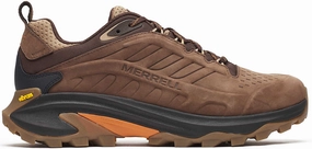 Wide Toe Box Option smooth - lining Merrell Moab Speed 2 Leather Waterproof Mens Walking Shoes - Brown