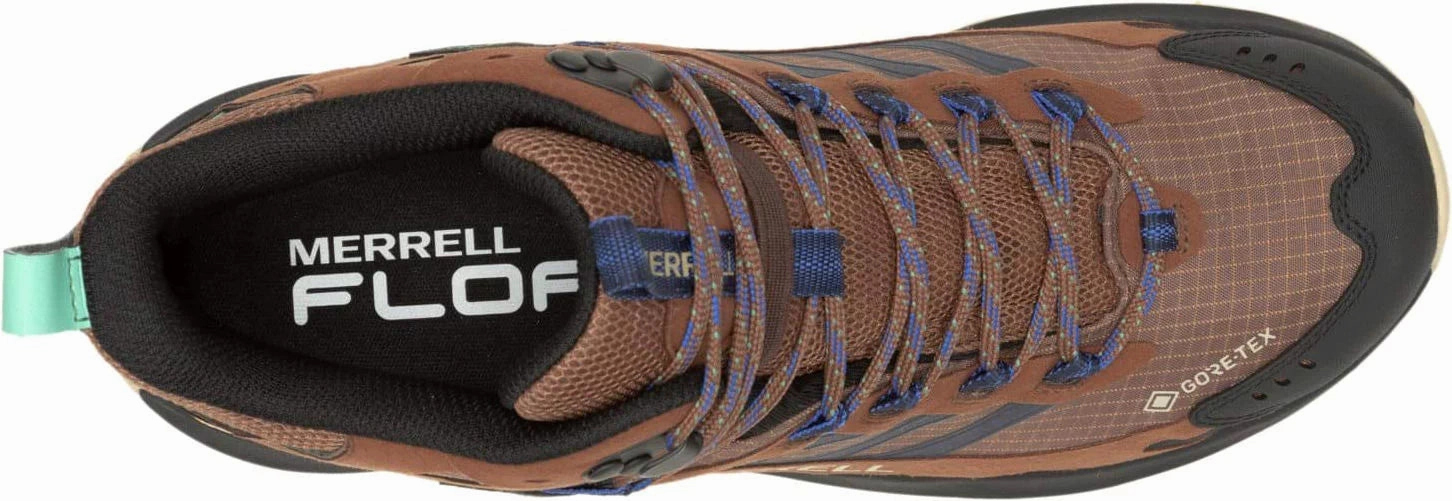 Trail Tested Flexible Hiking Fit Merrell Moab Speed 2 Mid GORE-TEX Mens Walking Boots - Brown