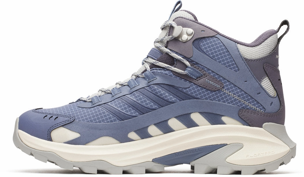 Micro Adjustable Tongue Merrell Moab Speed 2 Mid GORE-TEX Mens Walking Shoes - Blue