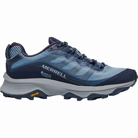 All-Terrain Protection Merrell Moab Speed GORE-TEX Womens Walking Shoes - Blue