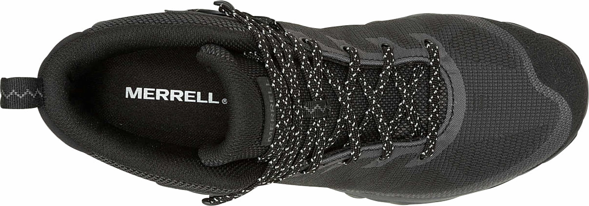 Harsh Climate Heavy Duty Comfort Merrell Speed Eco Mid Waterproof Mens Walking Boots - Black