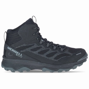 Foot Protection Technology Rugged Look Merrell Speed Strike Mid GORE-TEX Mens Walking Boots - Black