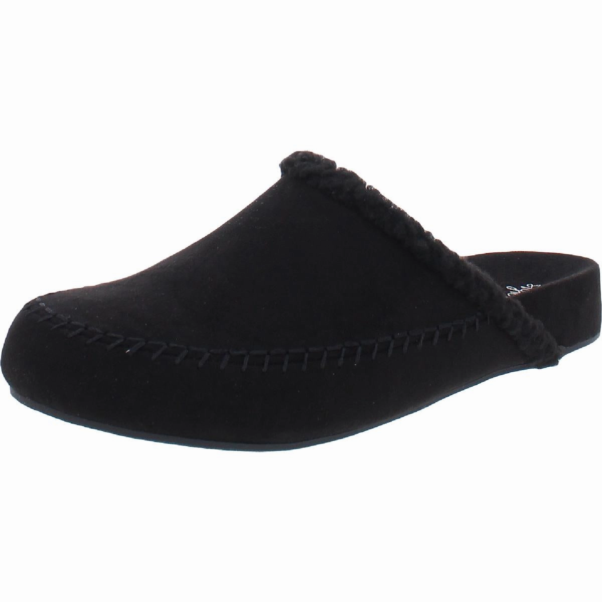 Brooklynn Womens Faux Fur Lined Moc Toe Slide Slippers Effortless Comfort