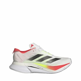 Adidas Women's Boston 12 Running Shoes in FTWR White/Core Black/Lucid Red SS25 hand - washable shoes Shear Reduction Design