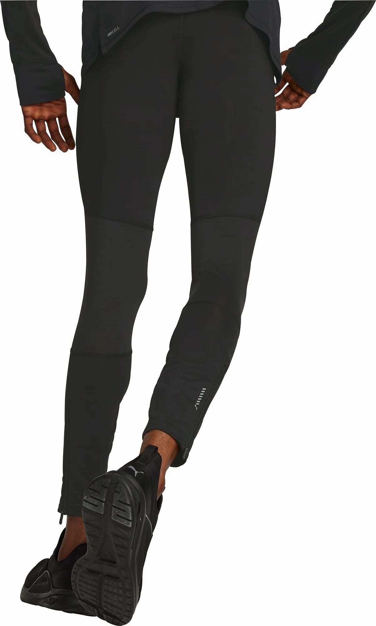 Dance Practice Loose Fit Puma Run Favourite Mens Long Running Tights - Black