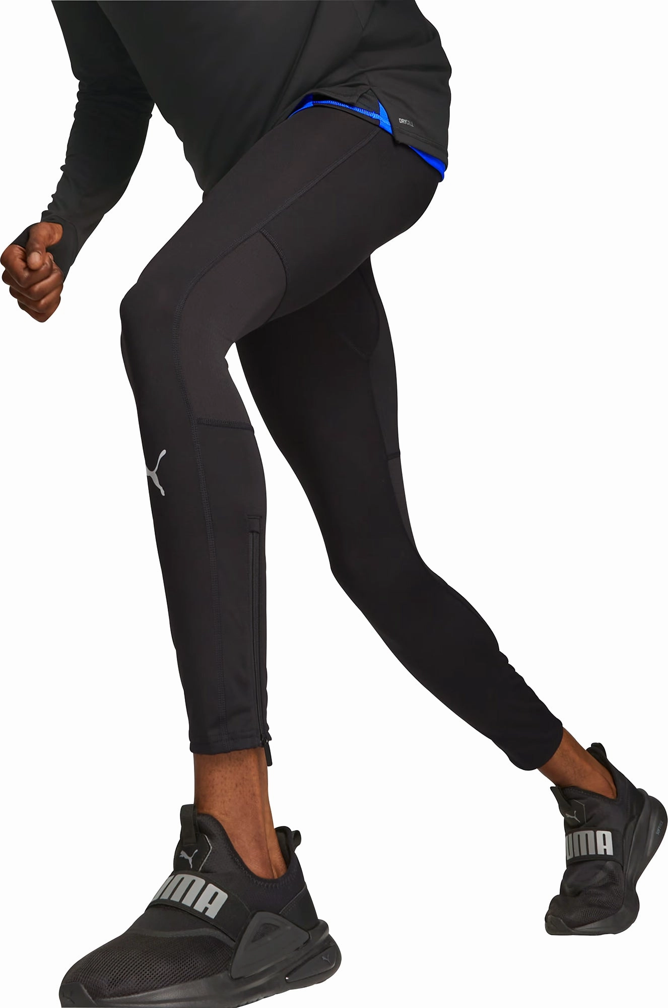 Puma Run Favourite Mens Long Running Tights - Black Sport Flex Second Skin Feel
