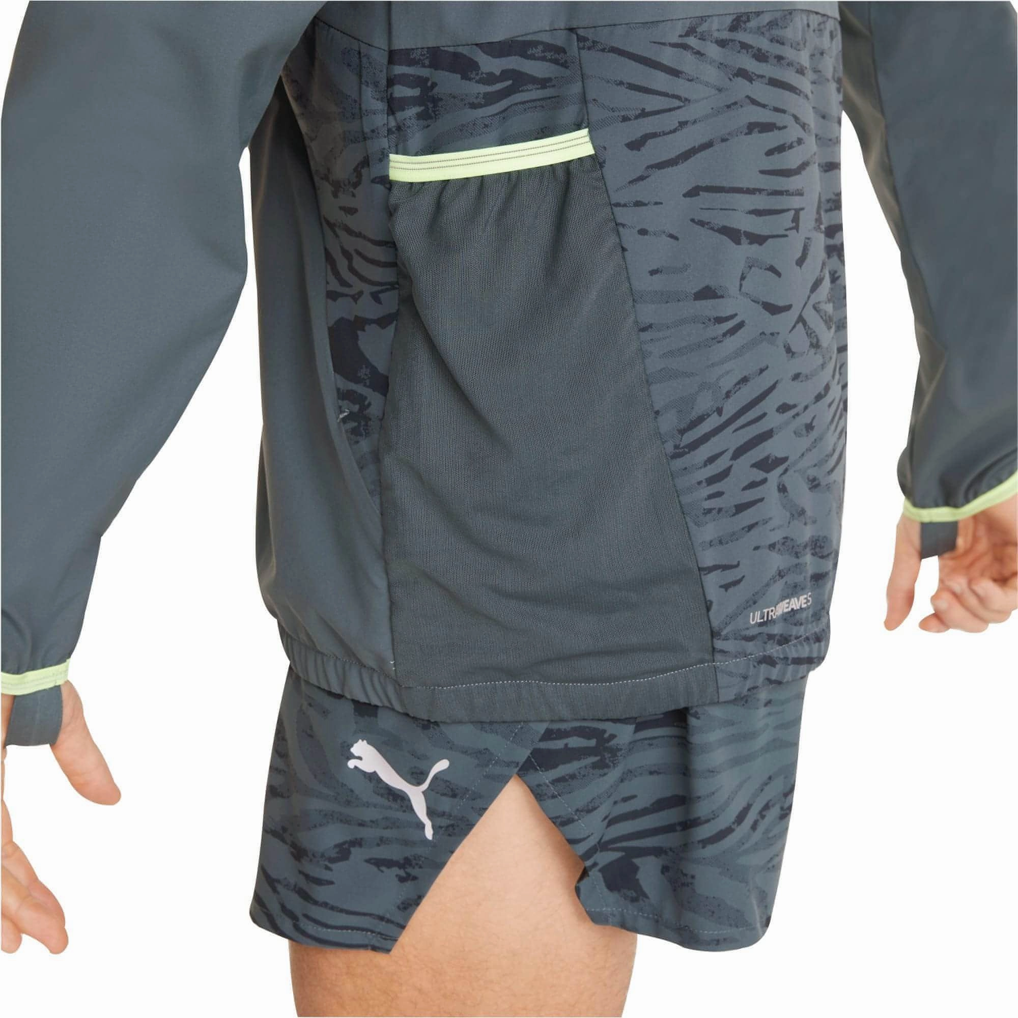Double Layered Insulation Puma Ultraweave S FSTR Mens Running Jacket - Grey