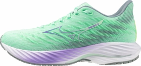 Mizuno Wave Rider 28 Womens Running Shoes - Green Neutral Cushioning Profile