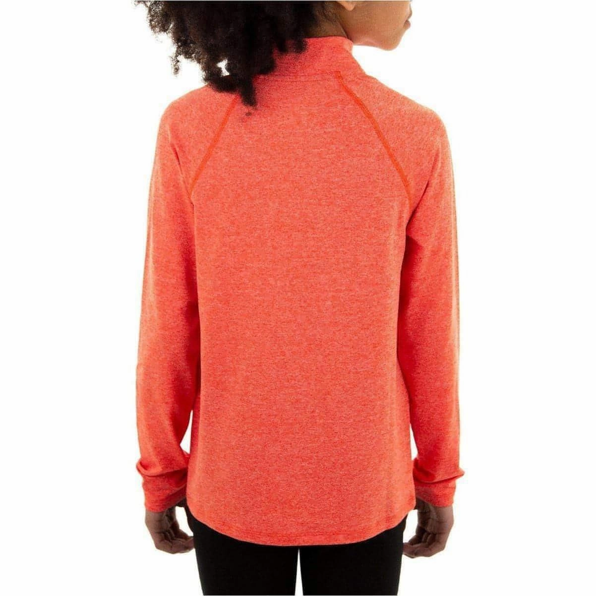 More Mile Train To Run Half Zip Junior Running Top - Orange Modernist night