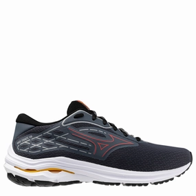 Mizuno Men's Wave Equate 8 Running Shoes in Turbulence/Cayenne/Black yellow running shoes power - walking shoes