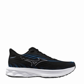 Mizuno Men's Wave Skyrise 6 Running Shoes in Black/White/Blue Pace SS25 ultra - running shoes foam sole