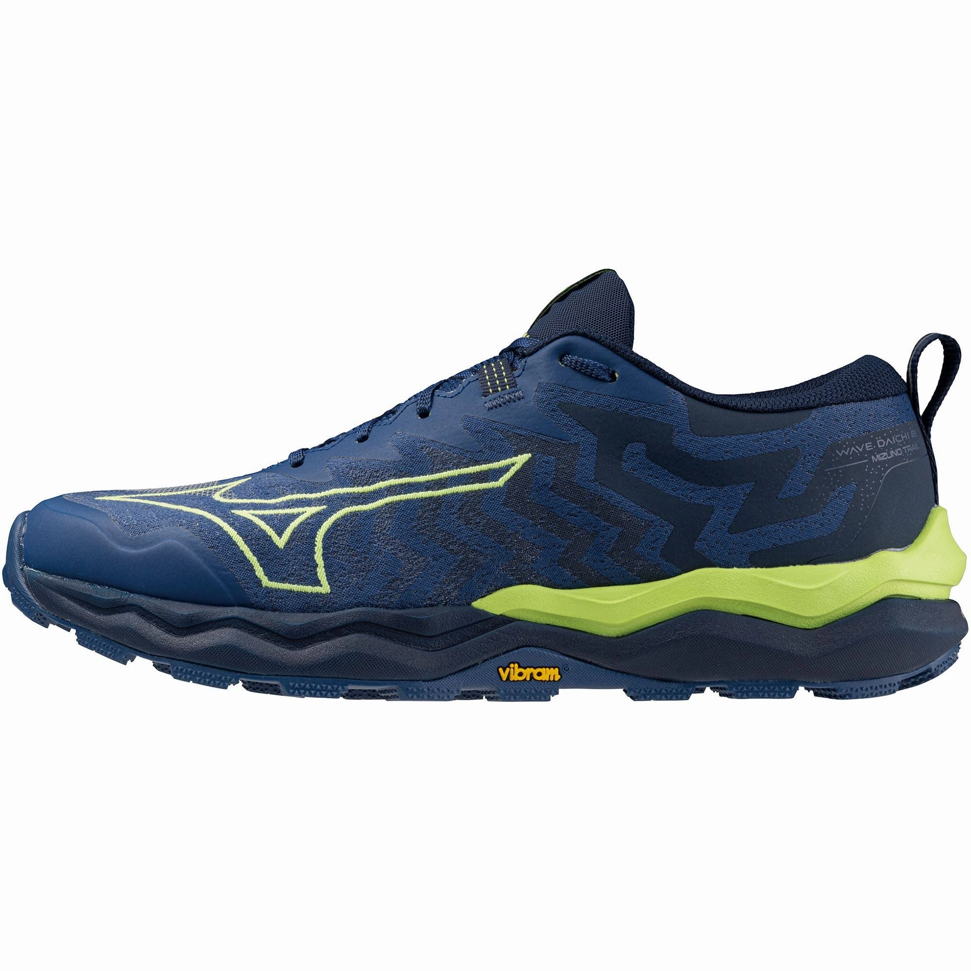 Support Base Seamless Uppers Mizuno Wave Daichi 8 Mens Trail Running Shoes - Blue
