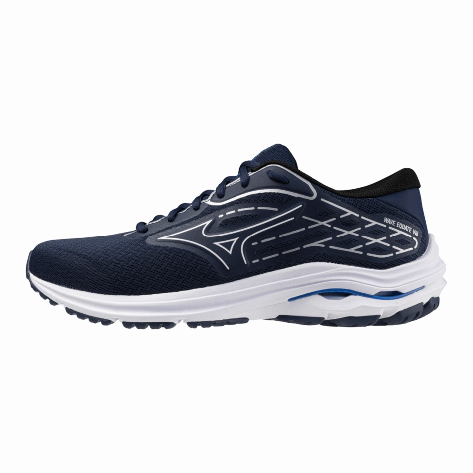 Mizuno Wave Equate 8 Men's Running Shoes Estate Pageant Blue/White/Silver  AW24 Stability Control Tech