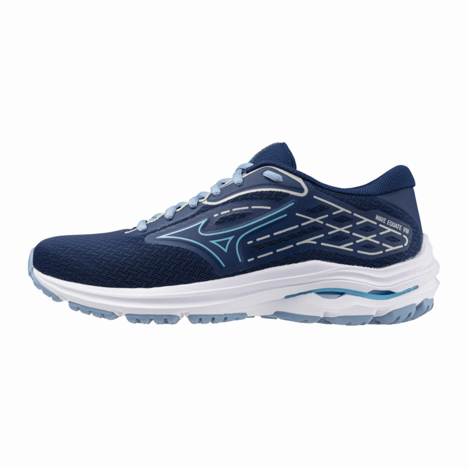 beach running option Mizuno Wave Equate 8 Women's Running Shoes Estate Blue/River Blue/Glacier AW24