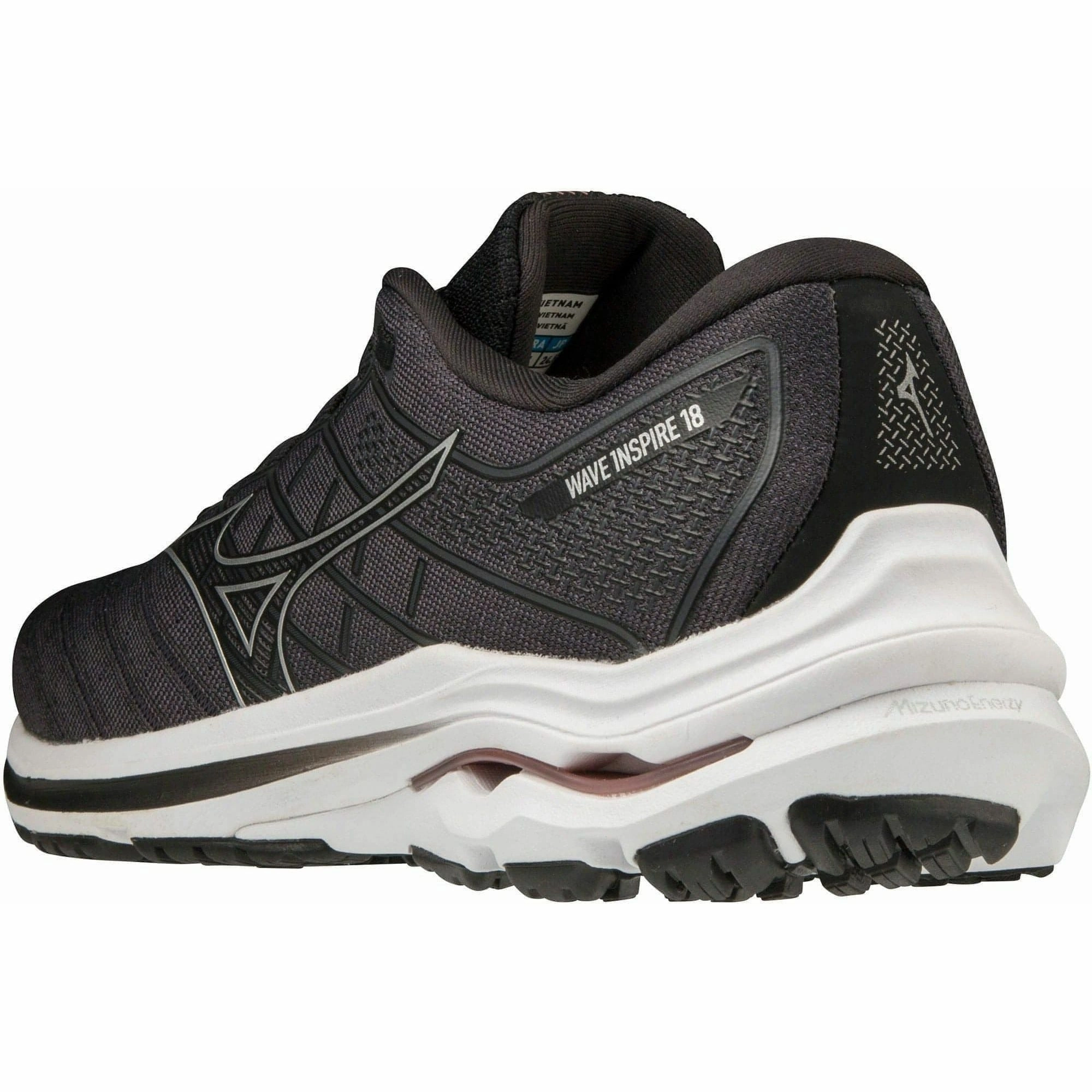 Mizuno Wave Inspire 18 WIDE FIT (D) Womens Running Shoes - Black running for a way to stay on track