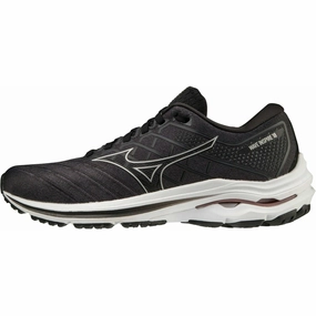 Mizuno Wave Inspire 18 WIDE FIT (D) Womens Running Shoes - Black ShockDispersion Leather