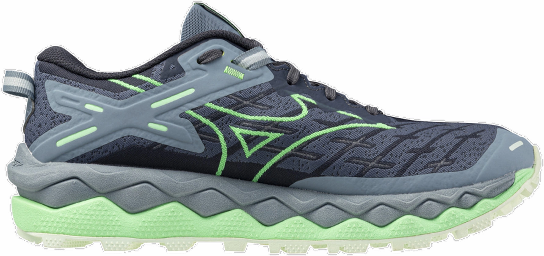 Mizuno Wave Mujin 10 Womens Trail Running Shoes - Blue Tongue Loop