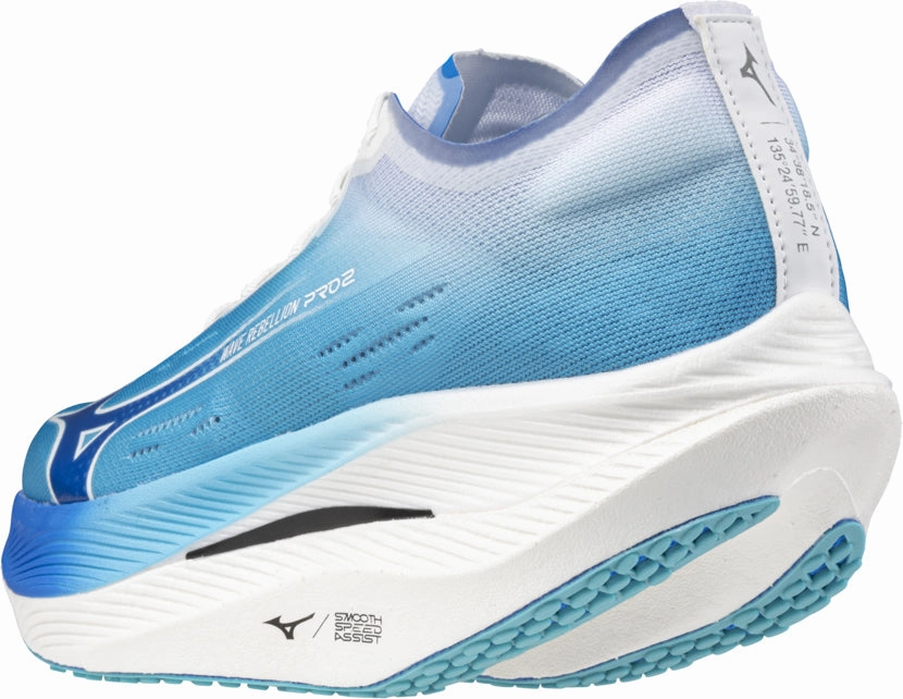 Mizuno Wave Rebellion Pro 2 Running Shoes - Blue Collapsed Midsole Geometry Adaptive Motion Control