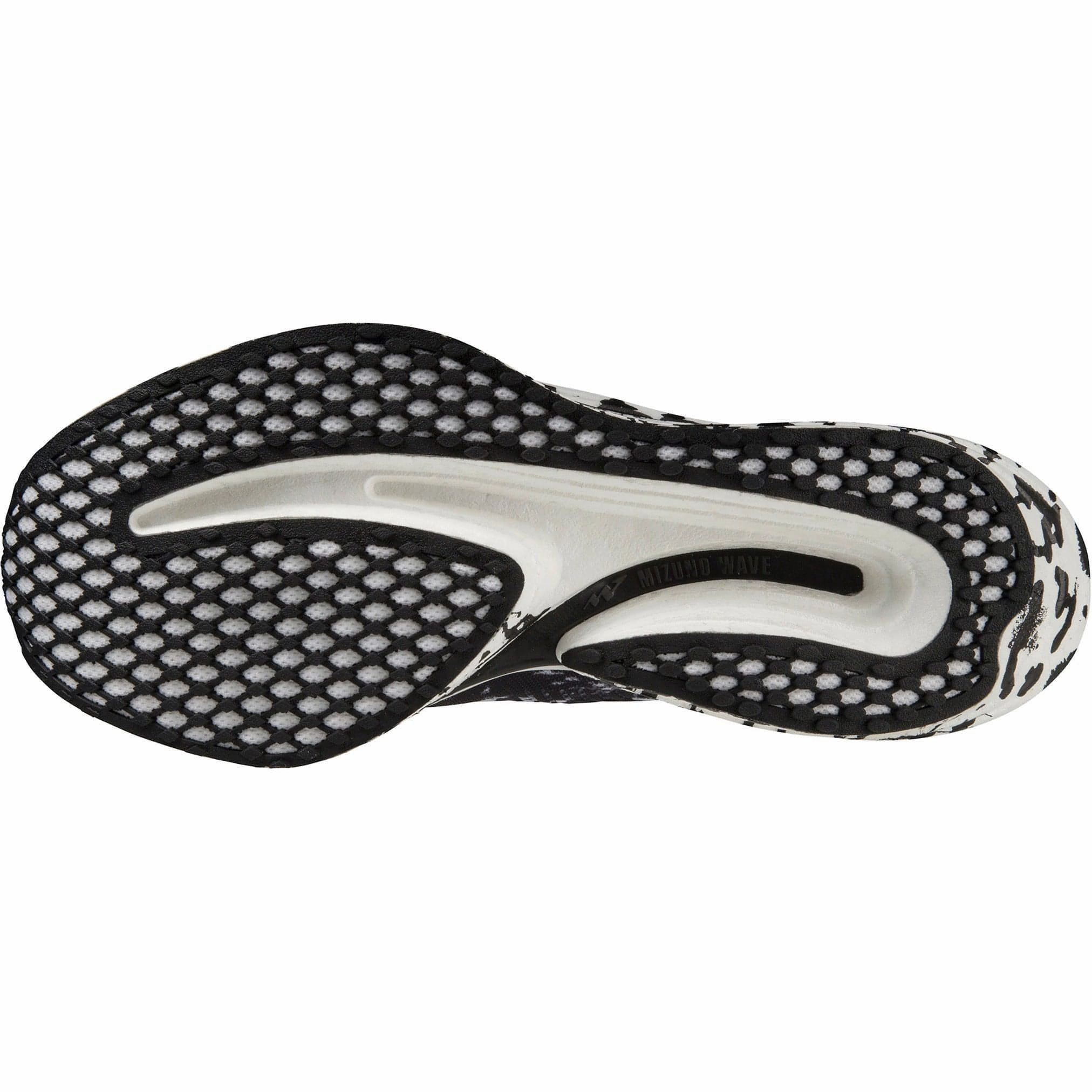 grooved - sole shoes compatible Mizuno Wave Rebellion Pro Running Shoes - Black