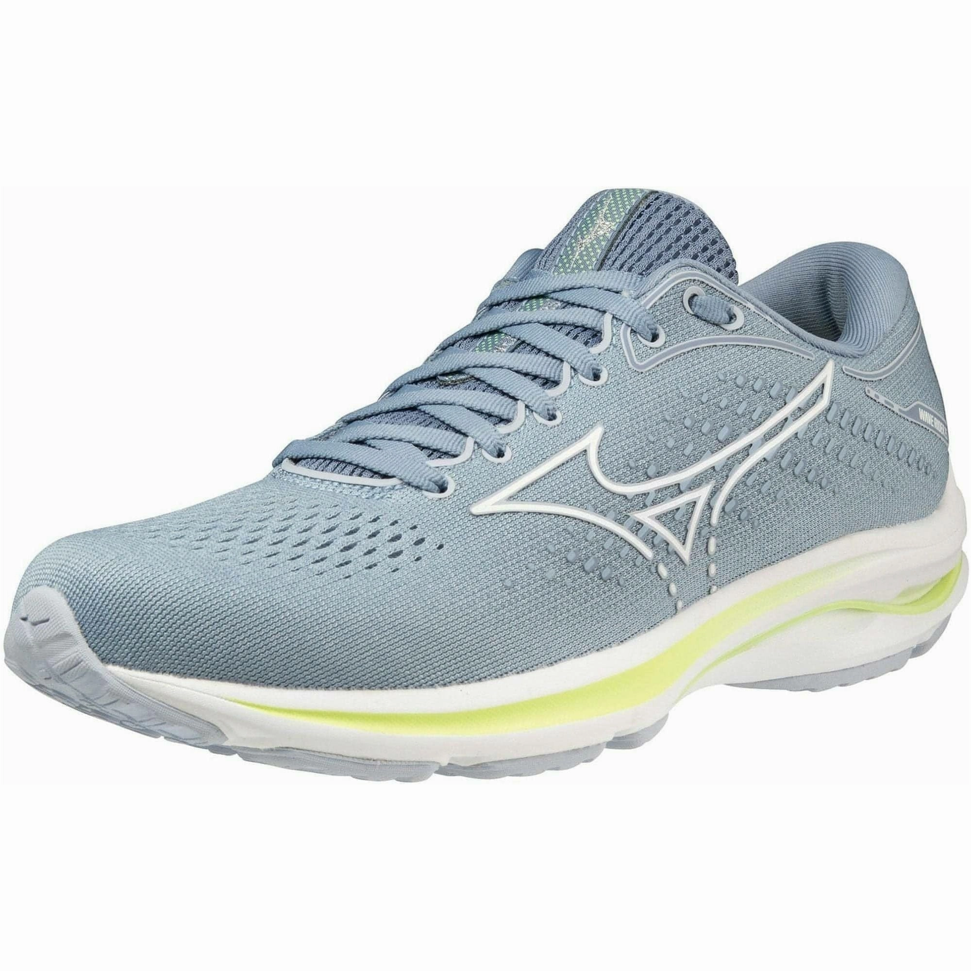 Recycled Padding foldable Mizuno Wave Rider 25 Womens Running Shoes - Blue