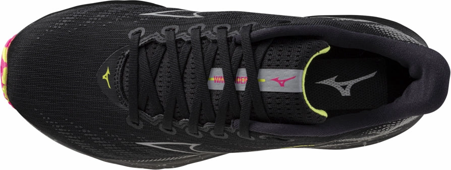 Mizuno Wave Rider 28 Running Shoes - Black Pace Maker Cushioned arch