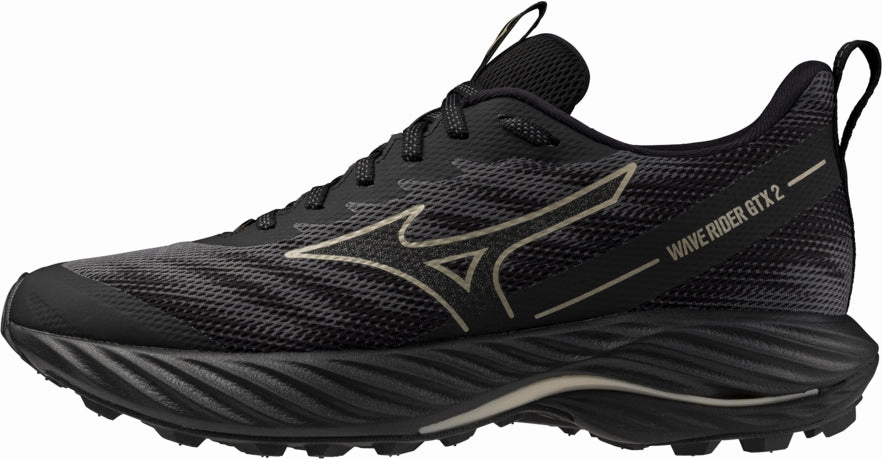 Mizuno Wave Rider GORE-TEX 2 Womens Trail Running Shoes - Black Hydrophobic Upper Mesh professional runners' shoes option