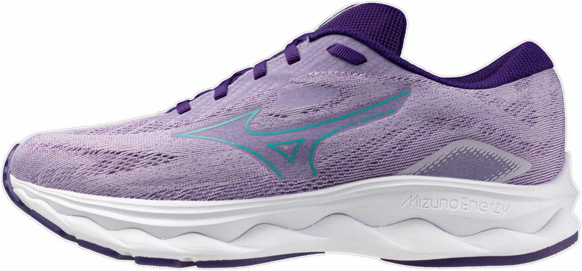Outsole Traction Torsion Stability Systems Mizuno Wave Serene Womens Running Shoes - Purple