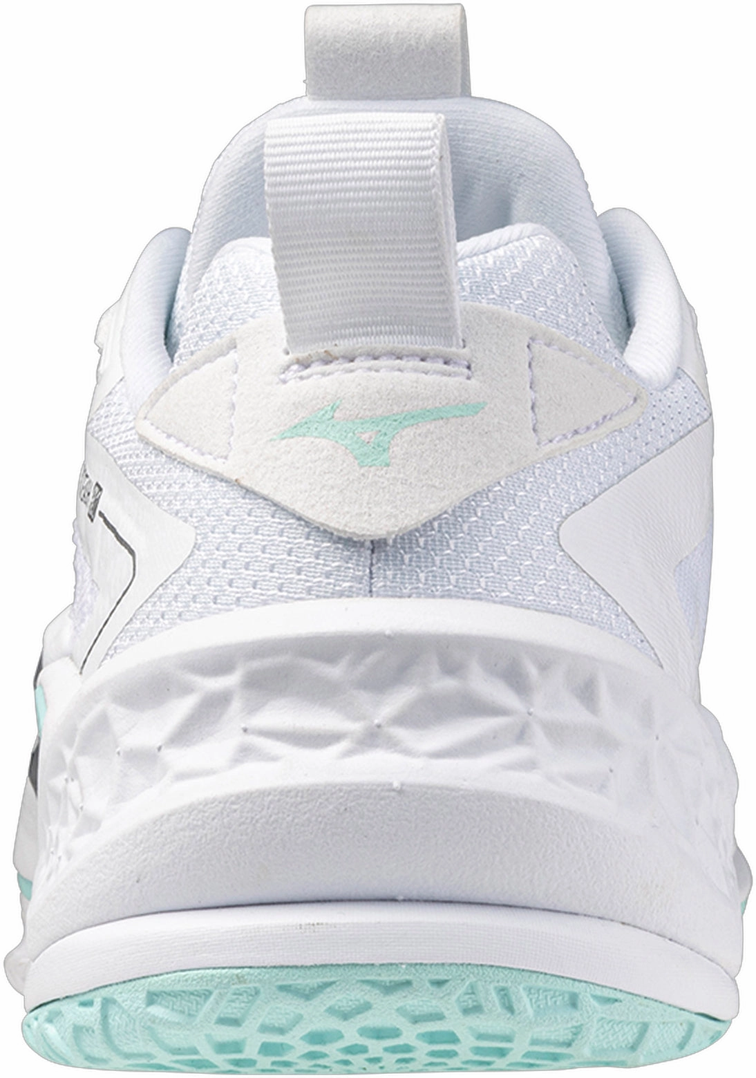 Water Resistant Knit Quick Drying Interior Mizuno Wave Stealth Neo 2 Womens Netball Shoes - White