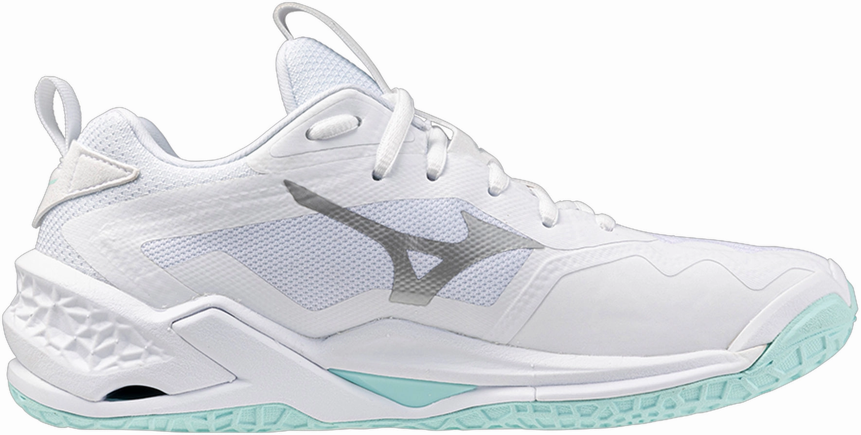 Mizuno Wave Stealth Neo 2 Womens Netball Shoes - White Cushion Footbed Weekend Casual