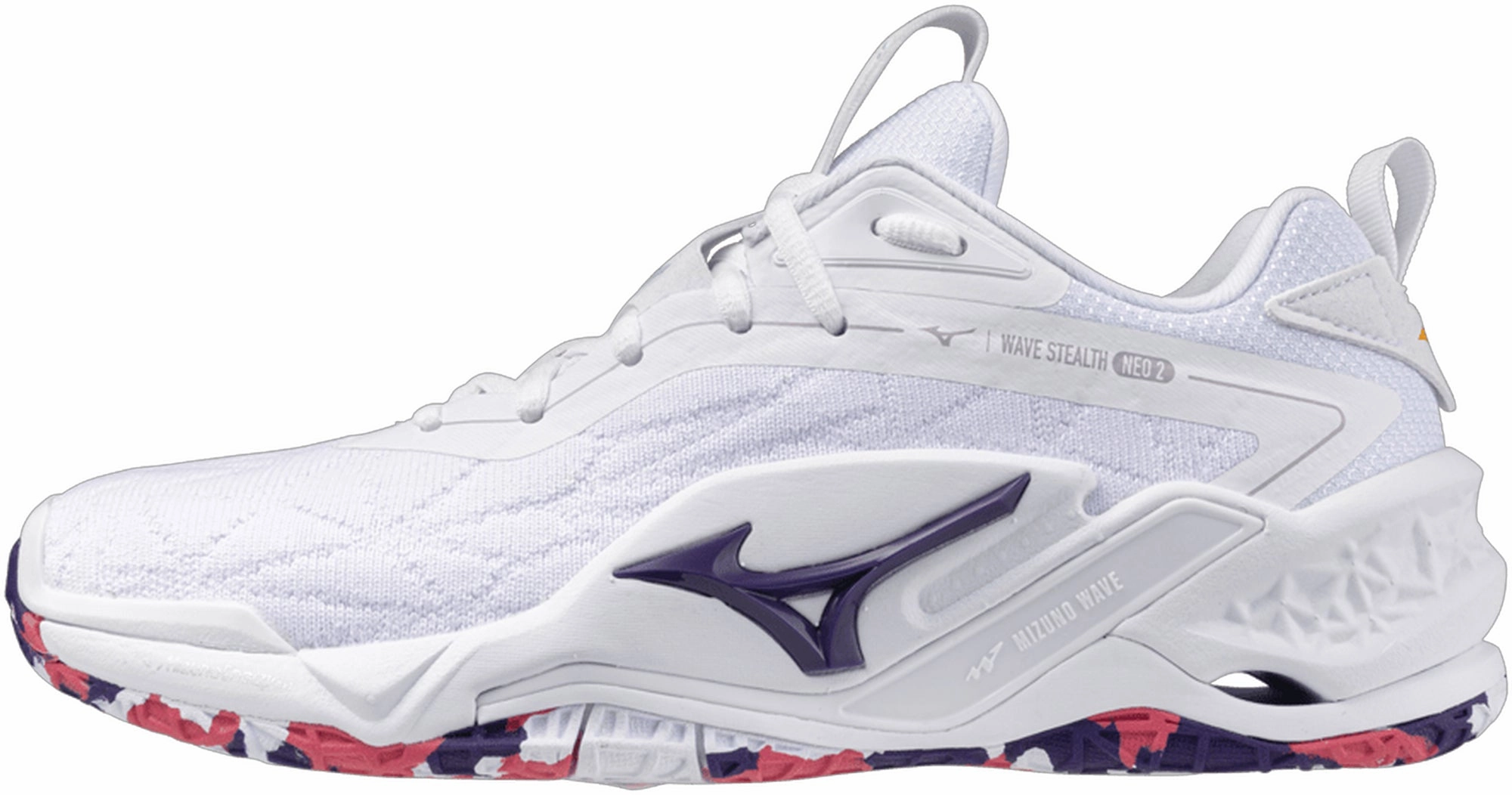 Mizuno Wave Stealth Neo 2 Womens Netball Shoes - White AntiOdorTreatment Stretchable