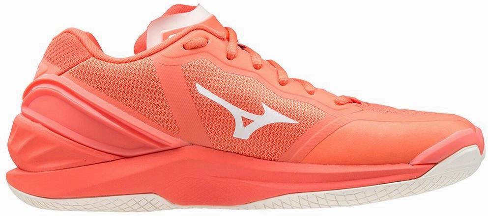 Mizuno Wave Stealth Neo Womens Netball Shoes - Orange Premium Sole