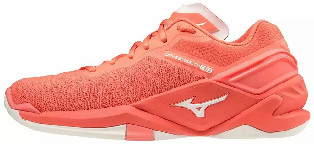 Luxe support clean look Mizuno Wave Stealth Neo Womens Netball Shoes - Orange