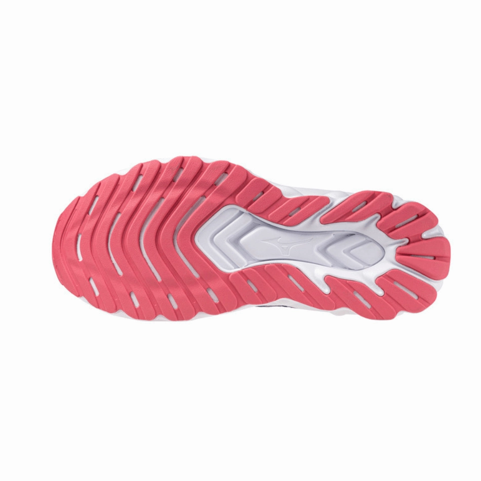 Power Walk Mizuno Women's Wave Skyrise 6 Running Shoes in Black/Camellia Rose SS25