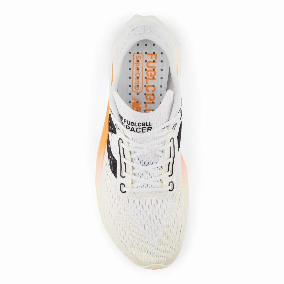 multi - terrain capability shoes enhance performance New Balance Women's FuelCell SuperComp Pacer V2 Running Shoes in Hot Mango SS25