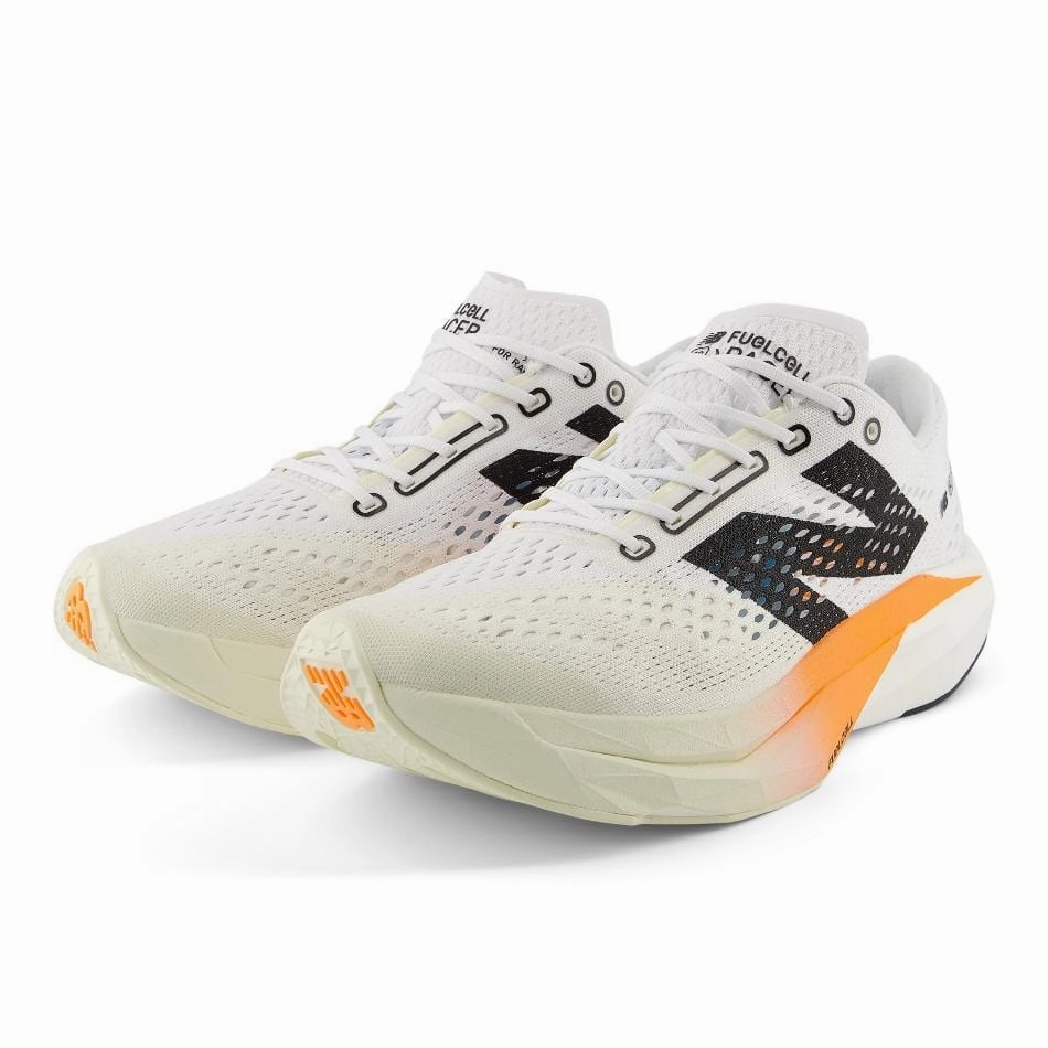 New Balance Women's FuelCell SuperComp Pacer V2 Running Shoes in Hot Mango SS25 textured shoes