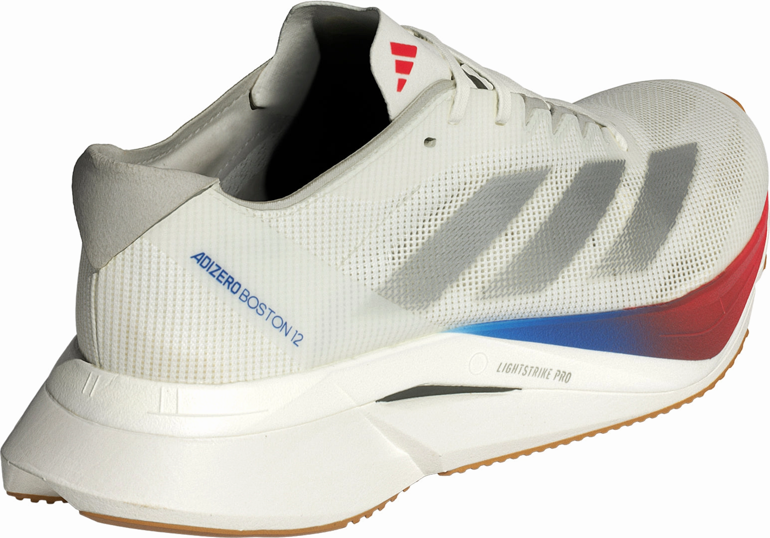 adidas Adizero Boston 12 Womens Running Shoes - White stretchy - straps