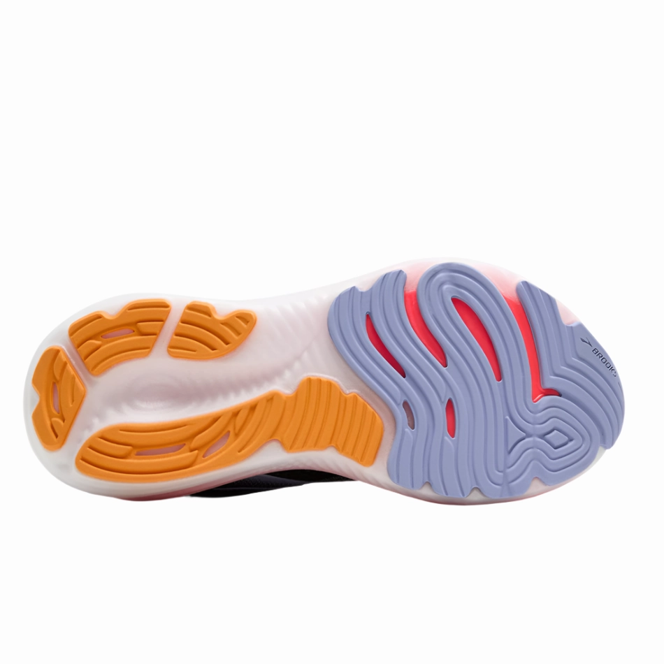 Brooks Women's Glycerin 22 Running Shoes in Black/Blue Heron/Orange AW25 cross - fit