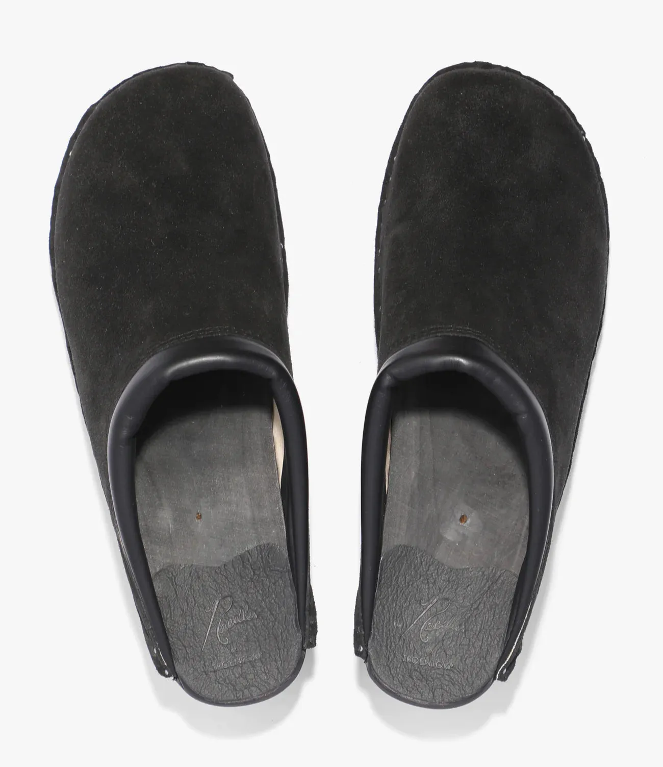 'Monet' Clog ?C Black Rough Out Handcrafted Detailing Lightweight Comfort