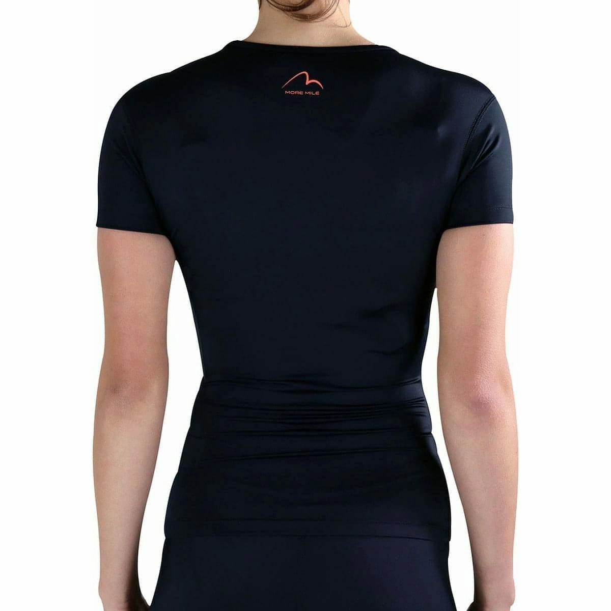Relaxed Vibes Fresh Vibes More Mile Compression Short Sleeve Womens Top - Black