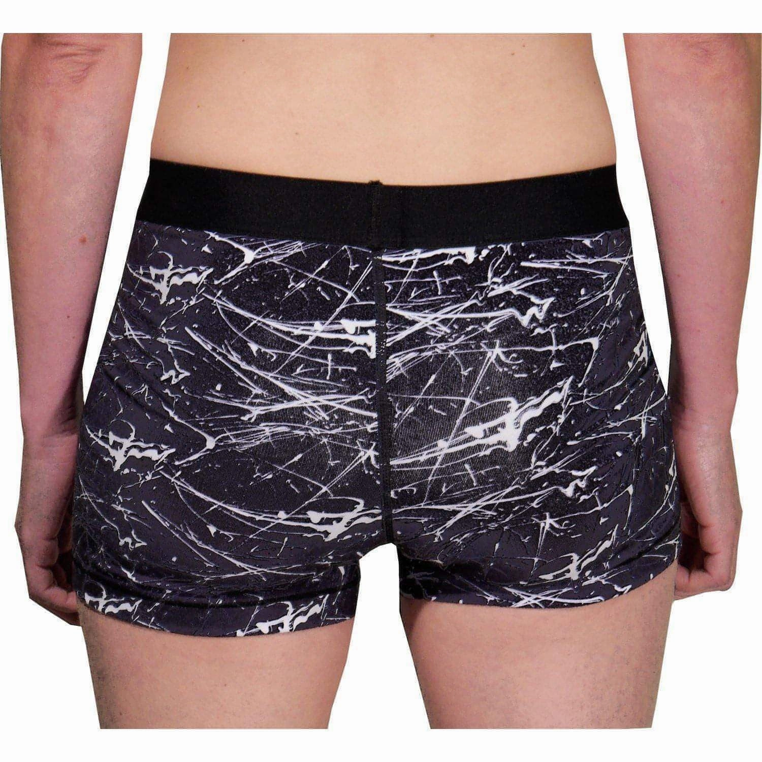 Chill Ready More Mile Go For It Printed Womens Short Running Tights - Black