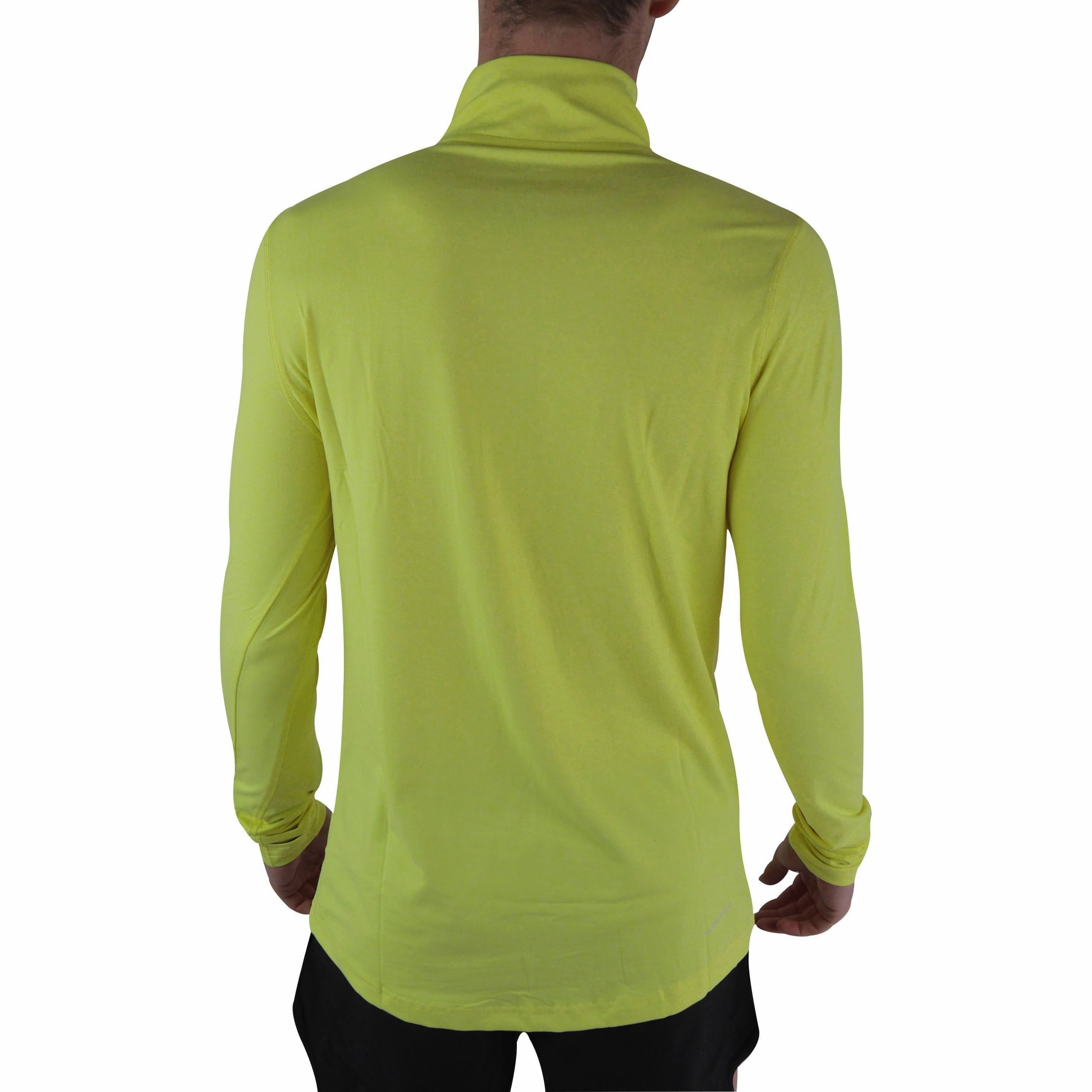 More Mile Half Zip Long Sleeve Mens Running Top - Yellow bag