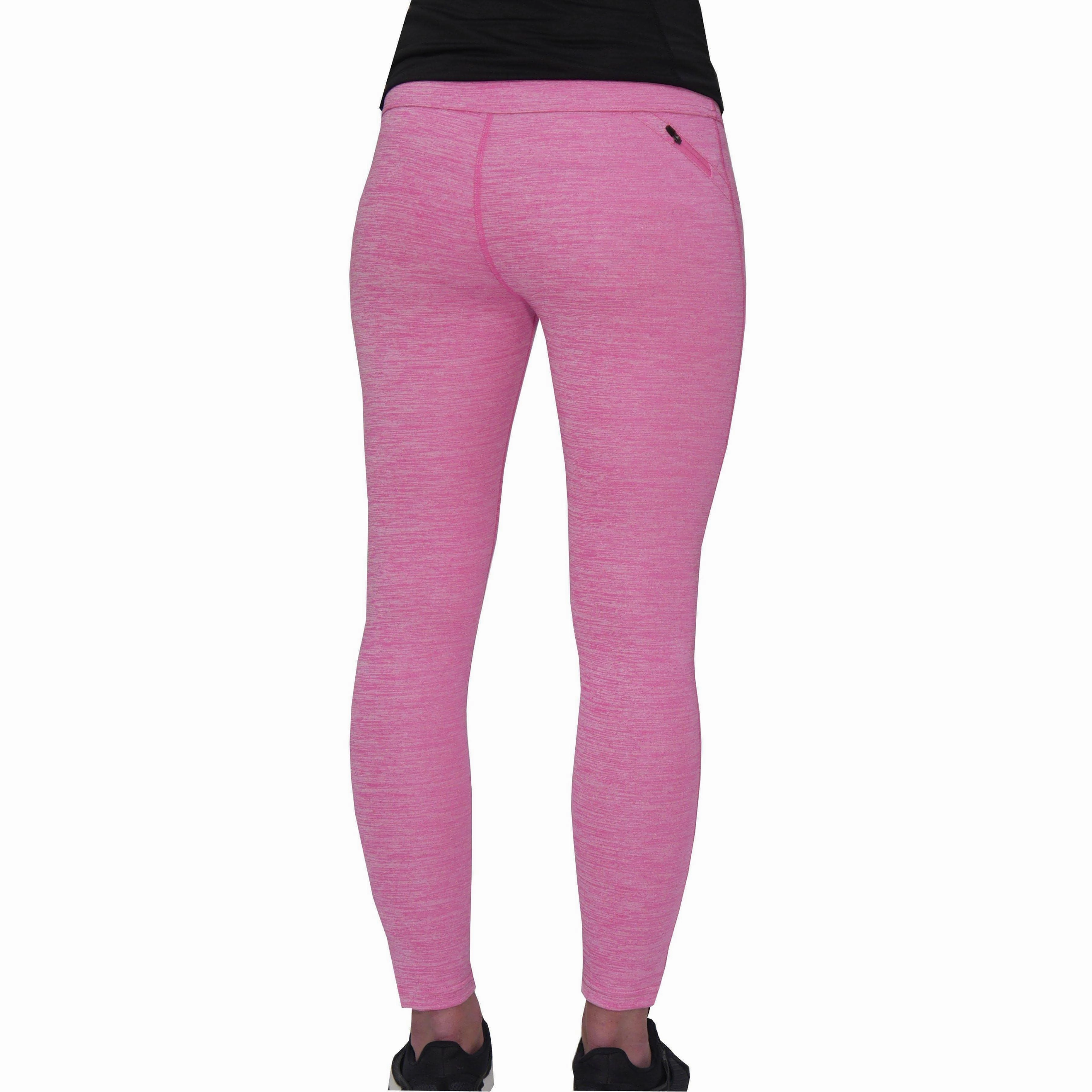 More Mile Heather Girls Long Running Tights - Pink Outdoor Lover Skin Friendly Dance Studio Extra Soft