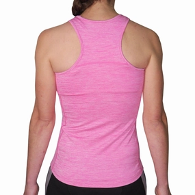 Elastic Edging More Mile Heather Girls Training Vest Tank Top - Pink