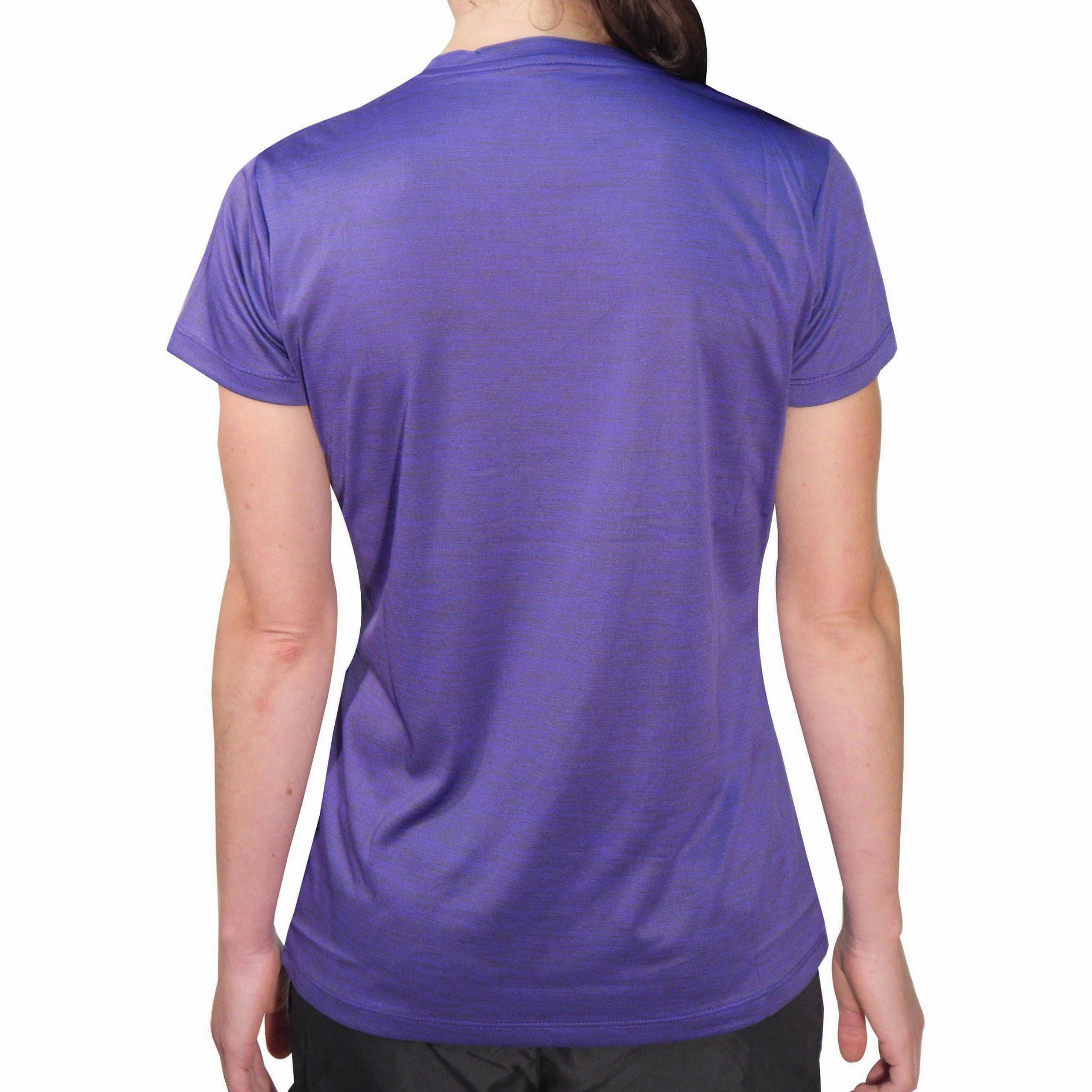 Fun and Relaxed Fresh Comfort Style More Mile M-Tech Dry Girls Short Sleeve Running Top - Purple