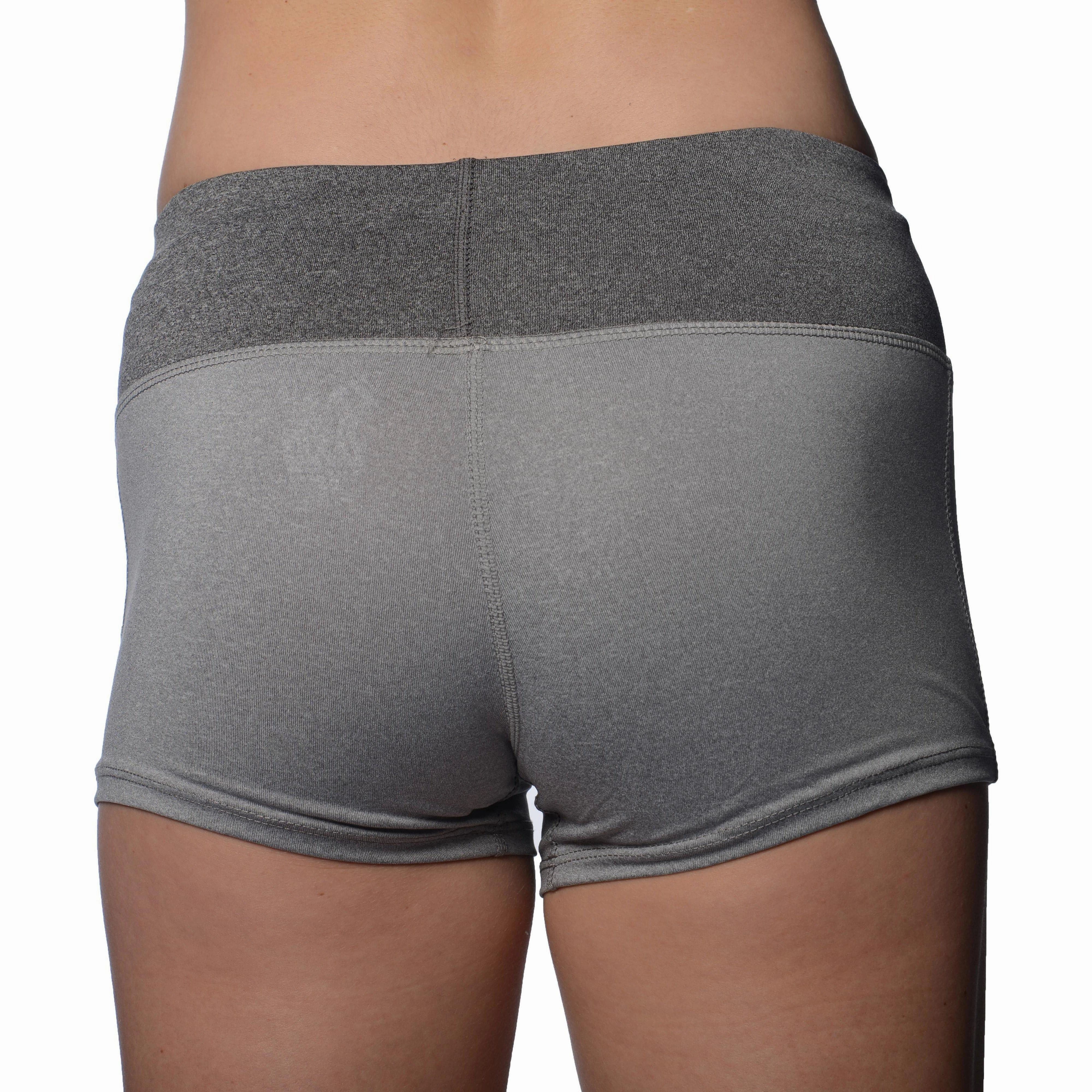 More Mile Marl 3 Inch Womens Running Shorts - Grey Quick Adjust Toggles